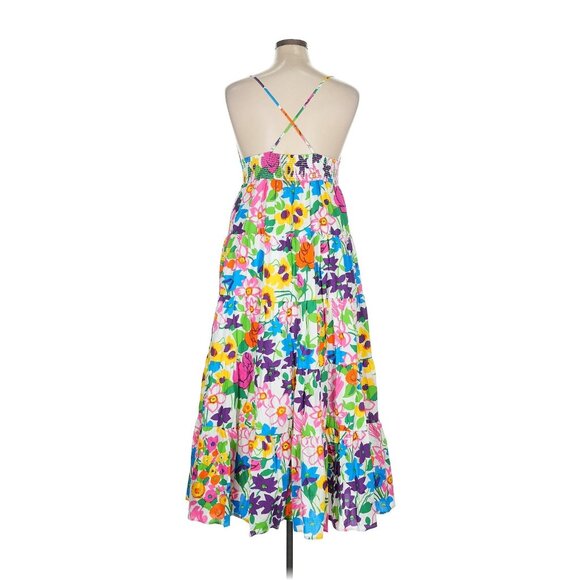 NWT J.Crew Cotton-poplin Button-up Midi in Ivory Vibrant Garden Floral Dress XL - Picture 5 of 6